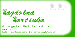 magdolna martinka business card